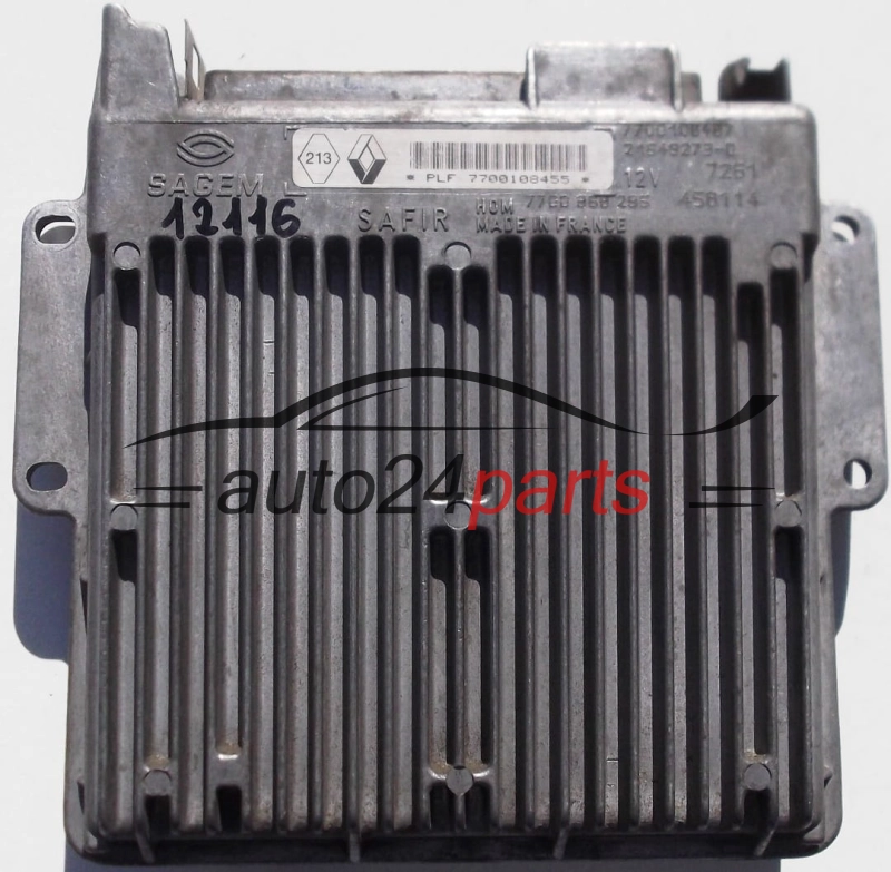 KOMPUTER STEROWNIK SILNIKA RENAULT CLIO 1.2, HOM7700868295, 7700108487, 21649273-0, PLF 7700108455 