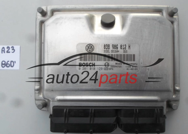 SKODA OCTAVIA 1.9 TDI ALH 038906012H, 038 906 012 H, BOSCH 0 281 010 129, 0281010129, DIESEL EDC15VM+ 3332, 28SA4931