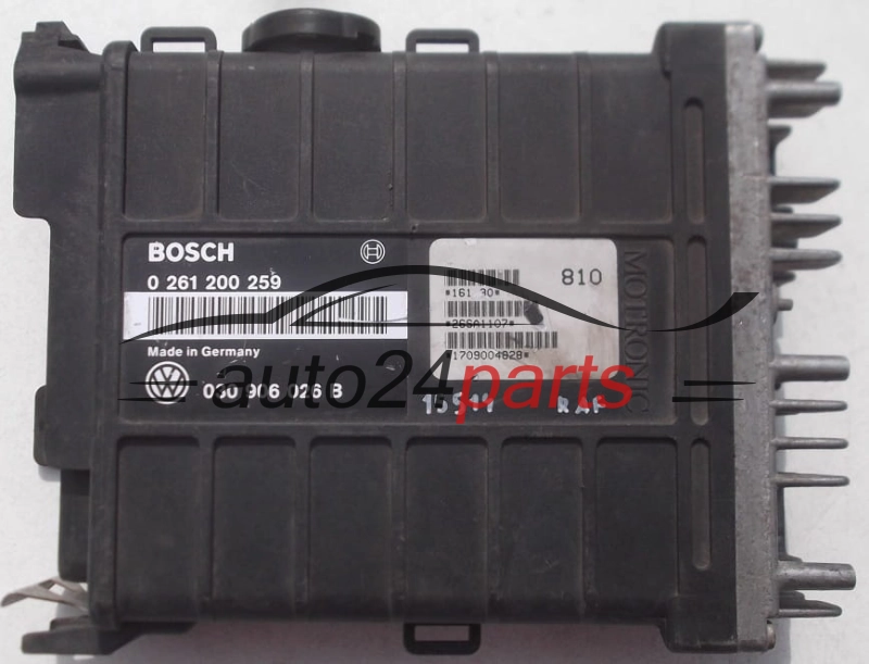  KOMPUTER STEROWNIK SILNIKA VOLKSWAGEN POLO BOSCH 0 261 200 259, 0261200259, 030 906 026 B, 030906026B