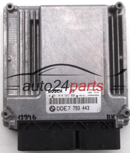 CENTRALINA DO MOTORE BMW E46 BOSCH 0 281 010 565, 0281010565, DDE7 793 443, DDE7793443, 7793443