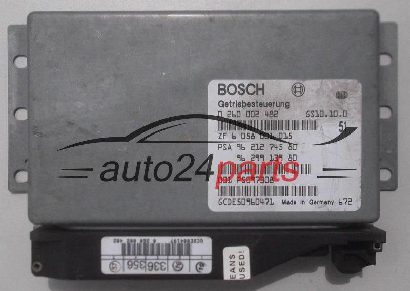 Getriebesteuergerät Steuergerät Automatik Getriebe PEUGEOT 406 2.0 BOSCH 0 260 002 482,  ZF 6 058 001 015