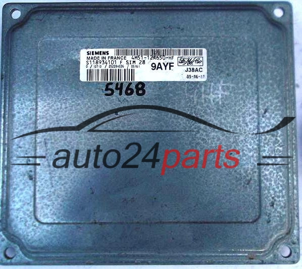 KOMPUTER STEROWNIK SILNIKA FORD FOCUS FIESTA SIEMENS S118934101 F