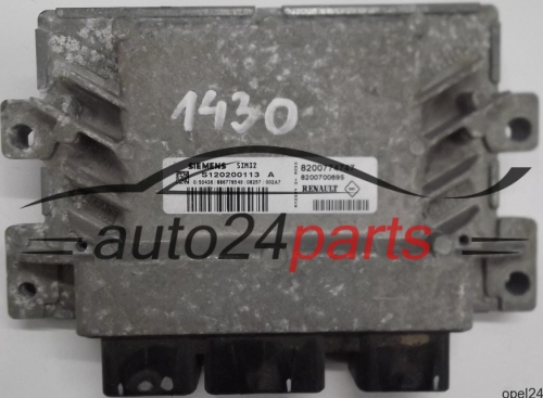 MOTORSTEUERGERÄT ECU STEUERGERÄT RENAULT TWINGO 1.2 SIEMENS S120200113A, S120200113 A, 8200774747, 8200700695