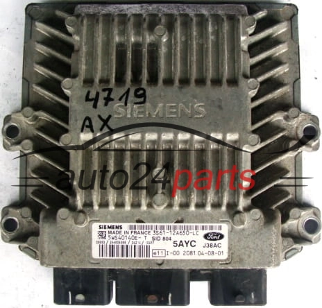 ECU ENGINE CONTROLLER FORD FIESTA 1.4 TDCI 3S6112A650LC, 3S61-12A650-LC 5AYC SIEMENS SID 804 5WS40140E-T