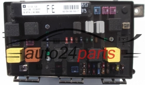 Central do sistema elétrico com caixa de relés e fusíveis, central de controle modul BSI OPEL ASTRA H ZAFIRA B GM 13 191 128 FE, 13191128 FE, HELLA 5DK 008 668-17, 5DK008668-17, 5DK00866817