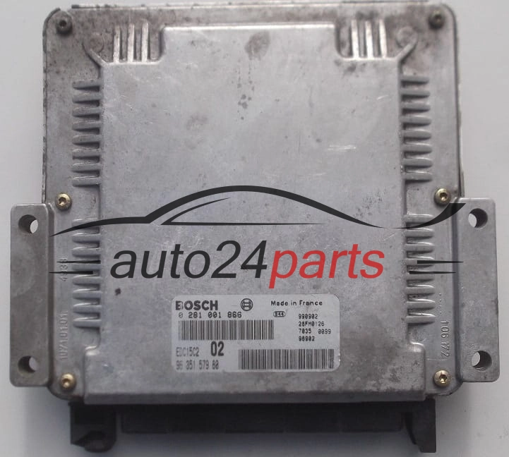 CENTRALINA MOTORE PEUGEOT 206 2.0 HDI BOSCH 0 281 001 866, 96 351 579 80, EDC15C2 02