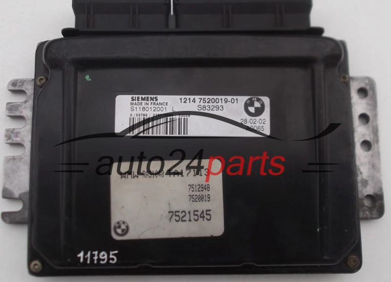 KOMPUTER STEROWNIK SILNIKA MINI ONE COOPER 1.6 S118012001 M, S118012001M, 1214 7520019-01, 1214752001901