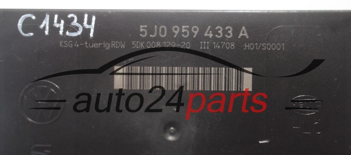 CENTRALKA MODUL STEROWNIK KOMFORTU BSI SKODA FABIA 5J0 959 433 A, 5J0959433A, 5DK 008 129-20, 5DK008129