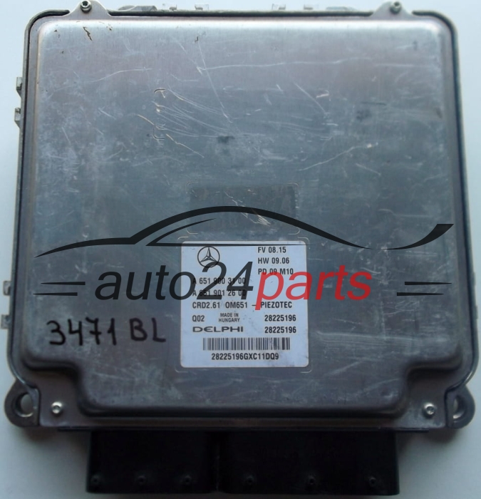 ECU CENTRALITA DE MOTOR MERCEDES E-KLASS W212 S212 C212 GLK 220CDI A6519003100, A 651 900 31 00, 6519003100, A6519002600, A 651 901 26 00, 6519012600, CRD2.61 0M651