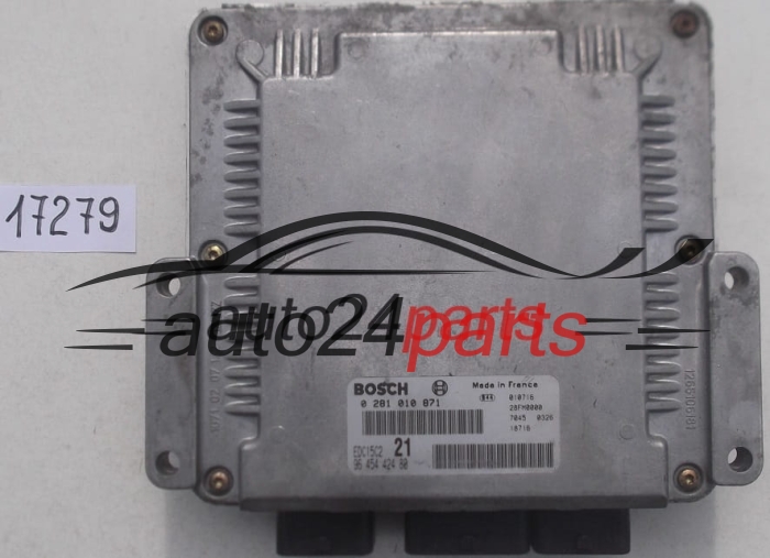 ECU ENGINE CONTROLLER CITROEN XSARA 2.0 HDI BOSCH 0 281 010 871, 0281010871, 96 454 424 80, 9645442480, EDC15C2 21