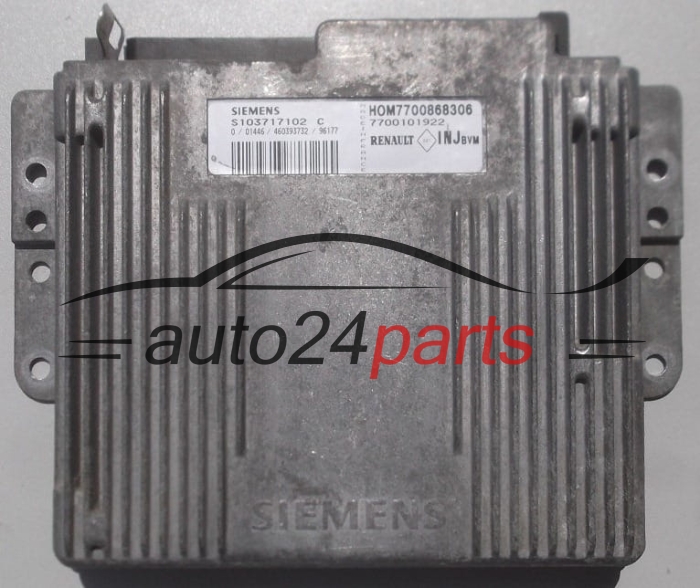 ECU ENGINE CONTROLLER RENAULT MEGANE SIEMENS S103717102 C, HOM 7700868306