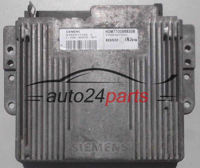ECU ENGINE CONTROLLER RENAULT MEGANE SIEMENS S103717102 C, HOM 7700868306