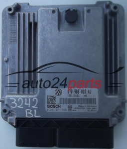 MOTORSTEUERGERÄT ECU STEUERGERÄT VW VOLKSWAGEN T5 2.5 TDI 070906016AJ, 070 906 016 AJ, BOSCH 0281011568, 0 281 011 568, DIESEL EDC16U1 7002 1039S07534