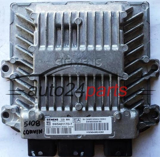 Μονάδα Ελέγχου Κινητήρα  CITROEN C3 1.4 HDI SIEMENS 5WS40117D-T, SW 9655938780, HW 9648624280 