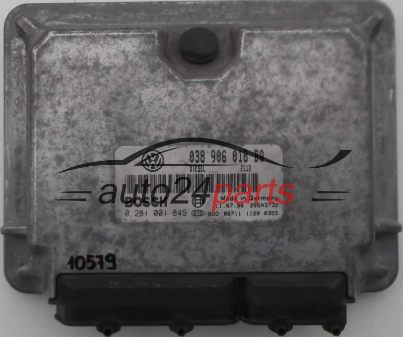KOMPUTER STEROWNIK SILNIKA SKODA OCTAVIA 1.9 TDI AGR 038906018BQ, 038 906 018 BQ, BOSCH 0 281 001 849, 0281001849, DIESEL 2112, 28SA3732 