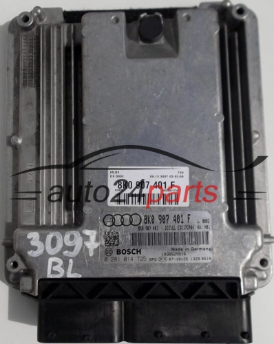 CENTRALINA DO MOTORE AUDI A4 3.0 TDI BOSCH 0 281 014 725, 0281014725, 8K0 907 401 F, 8K0907401F, 8K0 907 401, 8K0907401, EDC17CP04