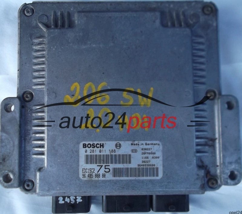 MOTORSTEUERGERÄT ECU STEUERGERÄT PEUGEOT 206 2.0 HDI BOSCH 0281011188 9648588880 9640938680 EDC15C2 75 