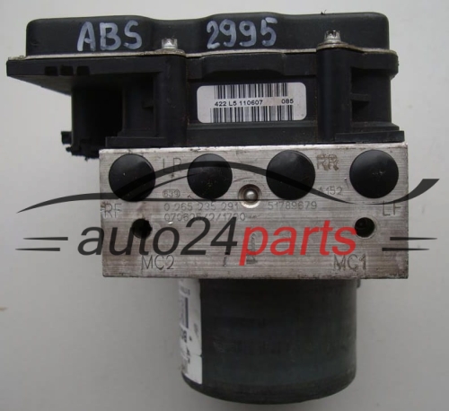 ABS POMPA I STEROWNIK FIAT BRAVO BOSCH 0 265 235 291, 0265235291, 51789679, 0265950670