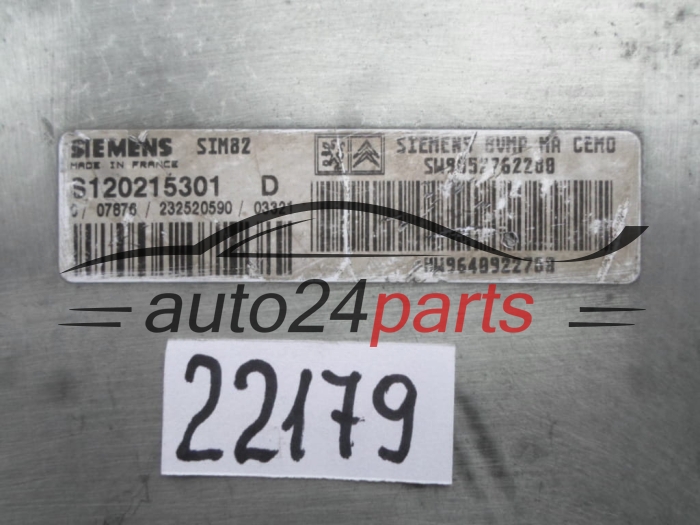 Computador caixa de velocidades automática CITROEN S120215301 D, S120215301D, 9652762280, 9640922780