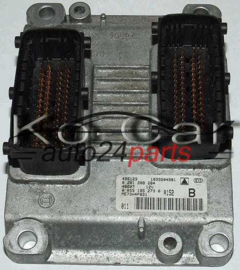 MOTORSTEUERGERÄT ECU STEUERGERÄT FIAT STILO 1.4 16V BOSCH 0 261 208 204,  0 055 195 273 0