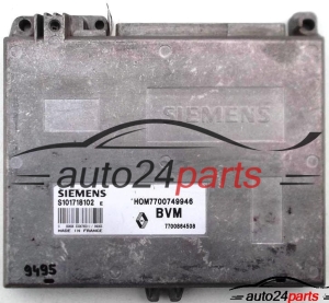 ECU CENTRALITA DE MOTOR RENAULT CLIO 1.4, SIEMENS S101718102 E, S101718102E, HOM7700749946, 7700864508