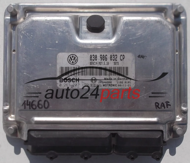 CENTRALINA MOTORE VW VOLKSWAGEN LUPO 1.0 AUC 030906032CP, 030 906 032 CP, BOSCH 0261207199, 0 261 207 199, BENZIN ME7.5.10 4702, 1039S01131