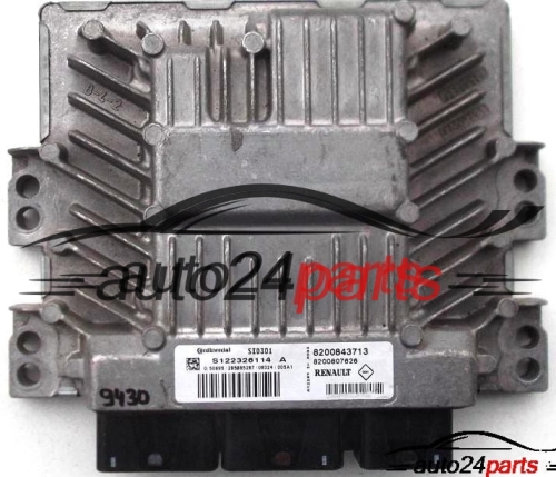 ECU ENGINE CONTROLLER RENAULT MEGANE II CLIO III 1.5DCI, SIEMENS S122326114A, SID301, 8200843713, 8200807626