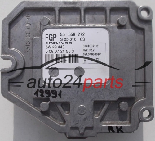 ECU CENTRALITA DE MOTOR  OPEL ASTRA VECTRA SIGNUM ZAFIRA 1.8 Z18XE SIEMENS VDO 5WK9 443,  FGP 55 559 272