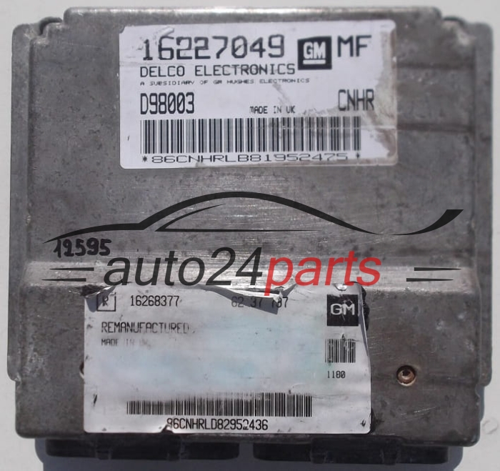 ECU ENGINE CONTROLLER OPEL CHEVROLET HOLDEN VAUXHALL ASTRA G 1.6 X16SZR 16227049 MF 16246427 6237796