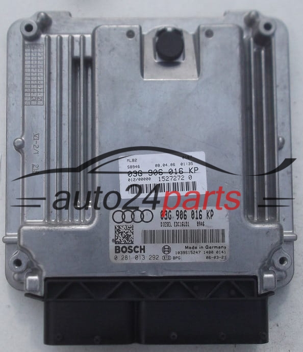 Μονάδα Ελέγχου Κινητήρα AUDI A4 2.0 TDI BOSCH 0 281 013 292, 0281013292, 03G 906 016 KP, 03G906016KP, EDC16U31 
