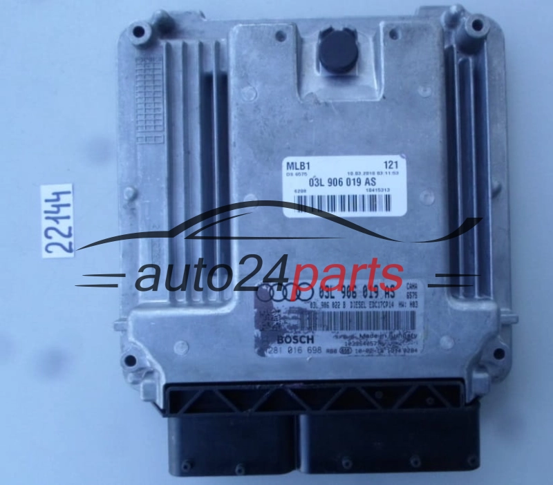KOMPUTER STEROWNIK SILNIKA AUDI Q5 2.0 TDI BOSCH 0 281 016 698, 0281016698, 03L 906 019 AS, 03L906019AS, 03L 906 022 B, 03L906022B EDC17CP14 