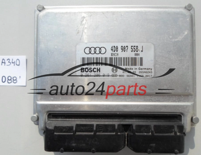 KOMPUTER STEROWNIK SILNIKA AUDI S8 D2 BOSCH 0 261 206 019,  4D0 907 558 J