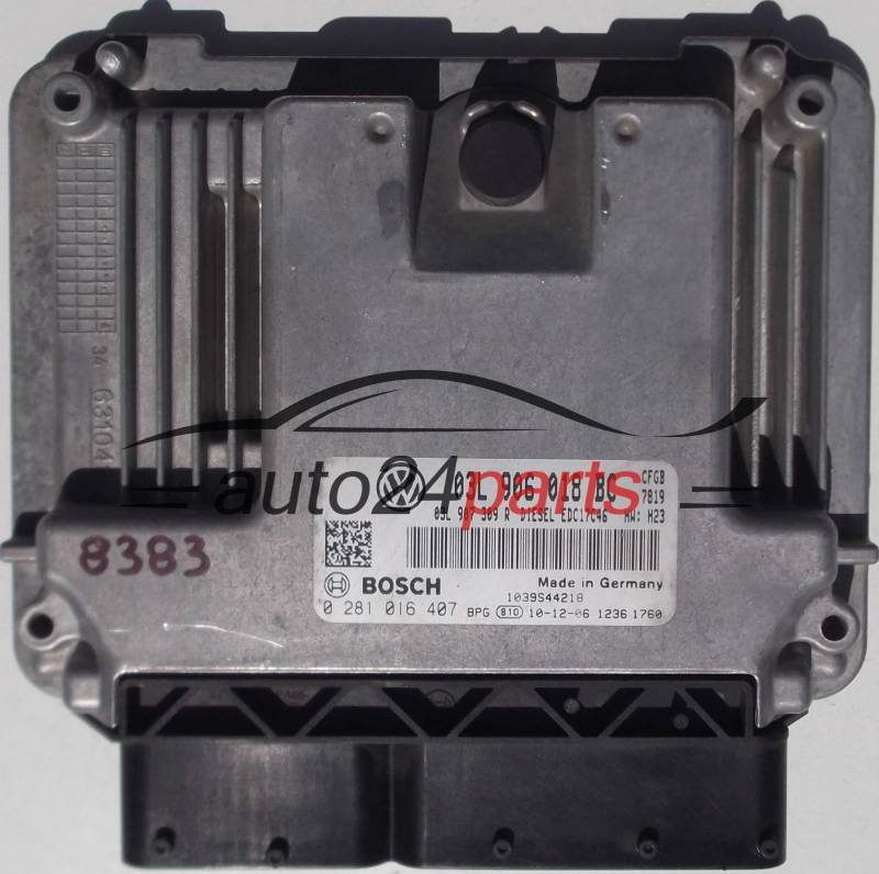 ΜΟΝΑΔΑ ΕΛΕΓΧΟΥ ΚΙΝΗΤΗΡΑ VW VOLKSWAGEN GOLF VI 2.0 TDI, BOSCH 0 281 016 407, BOSCH 0281016407, 03L 906 018 BC, 03L906018BC, 1039S44218
