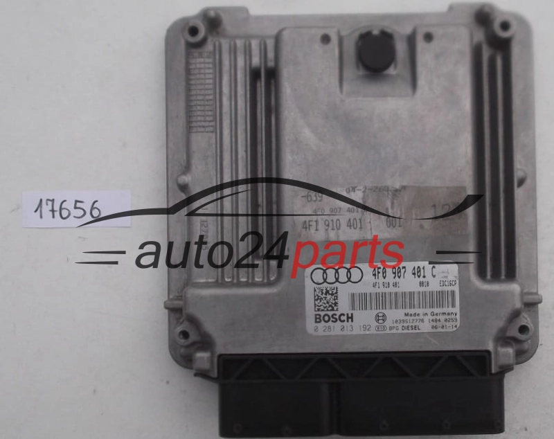 KOMPUTER STEROWNIK SILNIKA AUDI A6 2.7 TDI BOSCH 0 281 013 192, 0281013192, 4F0 907 401 C, 4F0907401C, EDC16CP