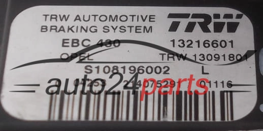 ABS HYDRAULIK-AGGREGAT MIT STEUERGERAET OPEL VECTRA B 90.576.560, EBC 430 13216601, TRW 13091801, S108196002 L, S108196002L