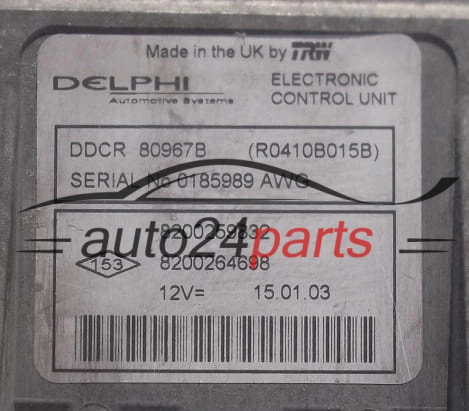 CENTRALINA MOTORE RENAULT DELPHI R0410B015B, 8200259832, 8200264698, DDCR 80967B