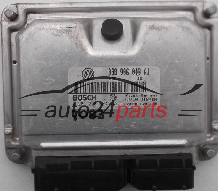 KOMPUTER STEROWNIK SILNIKA VW VOLKSWAGEN PASSAT 1.9 TDI ATJ 038906019AJ, 038 906 019 AJ, BOSCH 0 281 010 303, 0281010303, DIESEL 1060, 28SA4358 