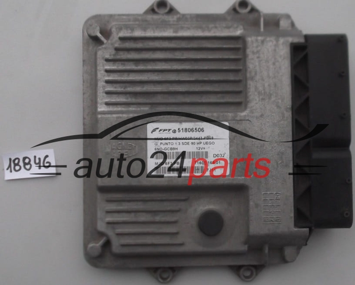 KOMPUTER STEROWNIK SILNIKA FIAT GRANDE PUNTO 1.3 JTD MAGNETI MARELLI MJD 6F3.PB, MJD6F3PB, FPT 51806506, 71600.169.01, 7160016901