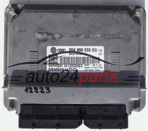 KOMPUTER STEROWNIK SILNIKA AUDI A3 1.6, SIEMENS 5WP40344 04, 5WP4034404, 06A 906 033 GQ, 06A906033GQ 