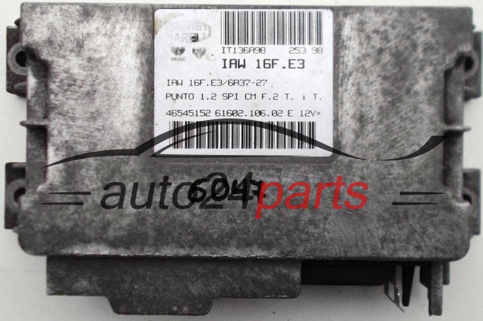 CENTRALINA DO MOTORE FIAT PUNTO 1.2 MAGNETI MARELLI IAW 16F.E3, IAW16FE3, 46545152, 61602.106.02, 6160210602