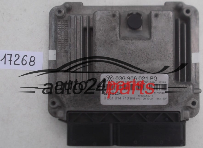 ECU ENGINE CONTROLLER SKODA OCTAVIA 2.0 TDI BOSCH 0 281 014 710, 0281014710, 03G 906 021 PQ, 03G906021PQ, 03G906021AB, EDC16U34