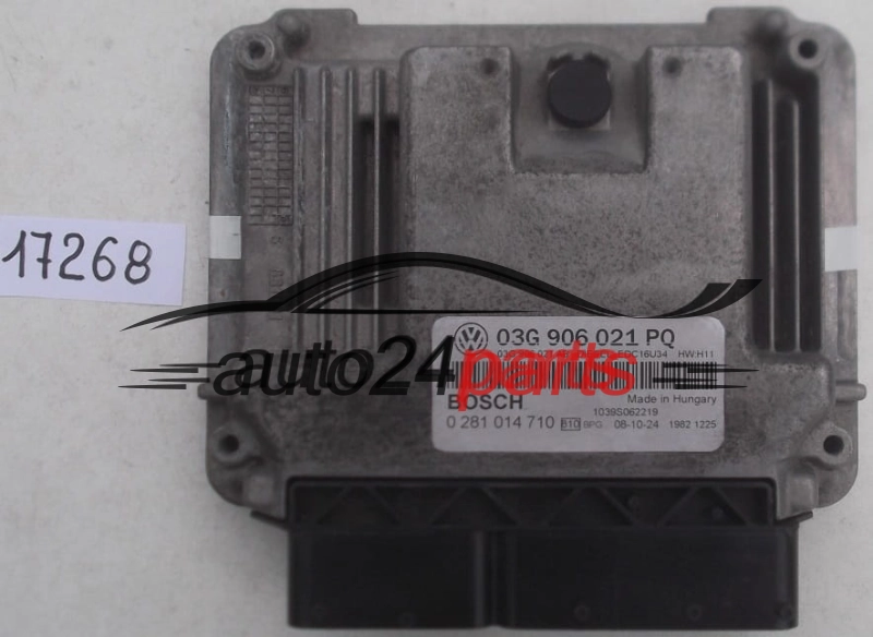 ECU ENGINE CONTROLLER SKODA OCTAVIA 2.0 TDI BOSCH 0 281 014 710, 0281014710, 03G 906 021 PQ, 03G906021PQ, 03G906021AB, EDC16U34