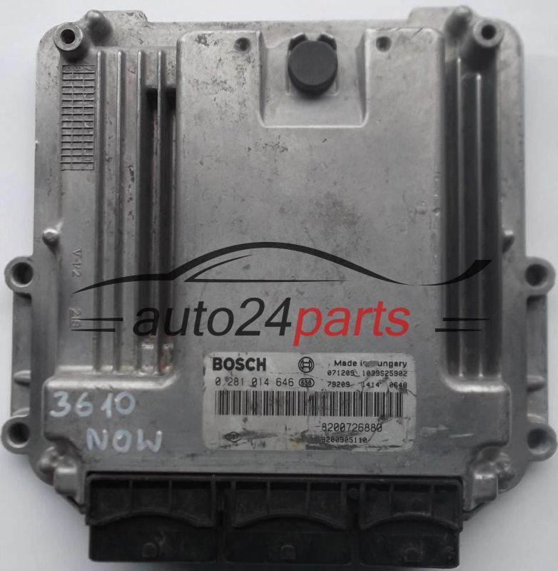 KOMPUTER STEROWNIK SILNIKA RENAULT LAGUNA 2.0 DCI BOSCH 0 281 014 646