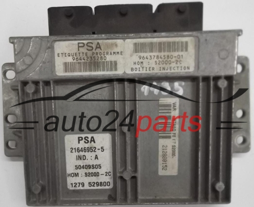 ECU ENGINE CONTROLLER CITROEN XSARA 1.6 16V 9644235280, 9643784580-01, S2000-2C, 21646952-5, 50409S05