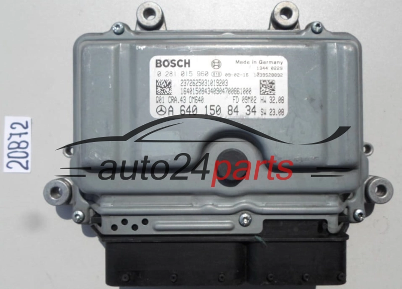 MOTORSTEUERGERÄT ECU STEUERGERAT MERCEDES W169 BOSCH 0 281 015 960, 0281015960, A 640 150 84 34, A6401508434 