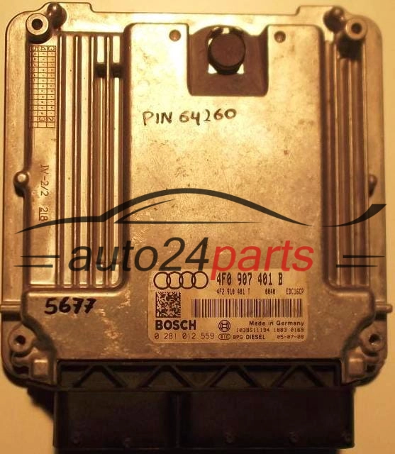  KOMPUTER STEROWNIK SILNIKA AUDI A6 3.0 TDI BOSCH 0281012559, 0 281 012 559, 4F0907401B, 4F0 907 401 B, 4F2910401T, 4F2 910 401 T 