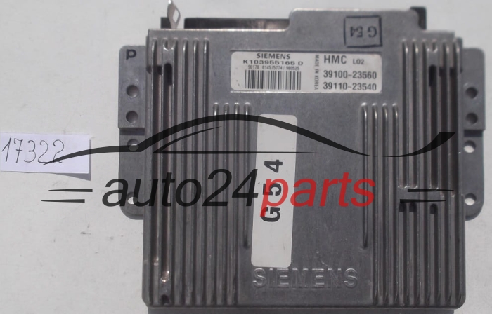 CENTRALINA MOTORE HYUNDAI COUPE 2.0 SIEMENS K103955165 D, K103955165D, 103955165, 39100-23560 3910023560, 39110-23540 3911023540