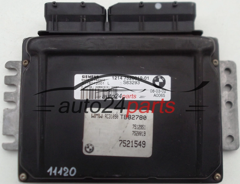 ECU ENGINE CONTROLLER MINI ONE COOPER 1.6 SIEMENS S118012001 L, S118012001L, 1214 7520019-01, 1214752001901