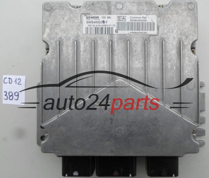 MOTORSTEUERGERÄT ECU STEUERGERAT CITROEN PEUGEOT 5WS40023C-T, 5WS40023CT, SW9644803380, HW9644302380 