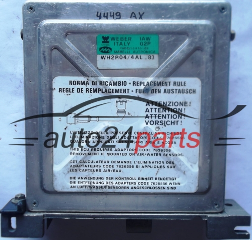 ECU ENGINE CONTROLLER FIAT TIPO TEMPRA LANCIA DELTA PRISMA 1.6 WEBER IAW02P, IAW 02P, WH2P.04/4L_83